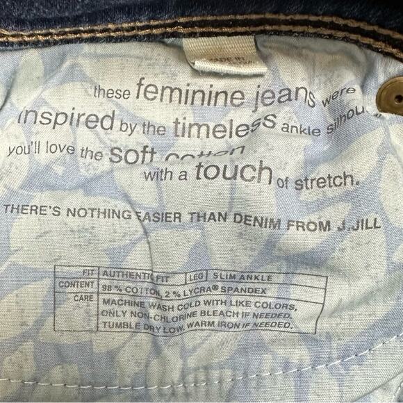J. Jill Slim Ankle Jeans Size 8 - Picture 4 of 4